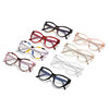 Tr90 Insert-Type Cat-Eye Anti-Blue Light Eyeglass Frames with Spring Temples, Plain Lenses, Cross-Border Trendy Eyeglass Frames