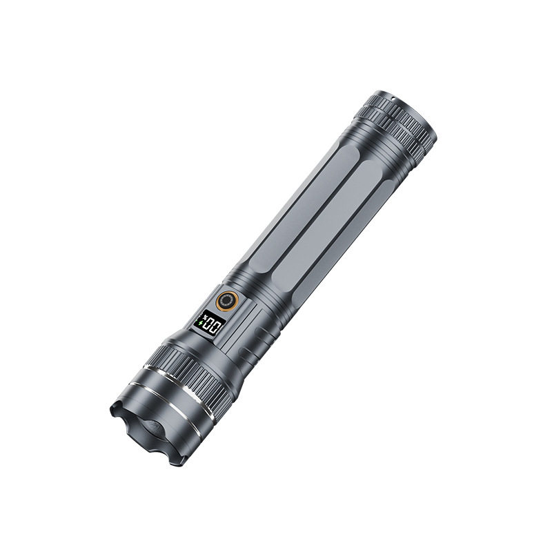 Flashlight with Strong Light, Outdoor Ultra-Bright, Long-Range, High-Power, Long-Lasting, Rechargeable, Durable, Household White Laser Flashlight