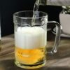 New Household Commercial Beer Cup Large Draft Beer Cup Water Cup Bar Large Capacity Thickened Glass with Handled Wholesale