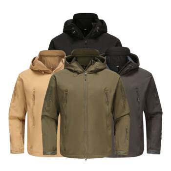 Foreign trade direct supply outdoor plus velvet warm camouflage TAD breathable three-in-one men's stand collar polar fleece jacket