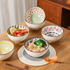 High color value national style tableware ceramic meal rice bowl household especially good-looking dishes suit set