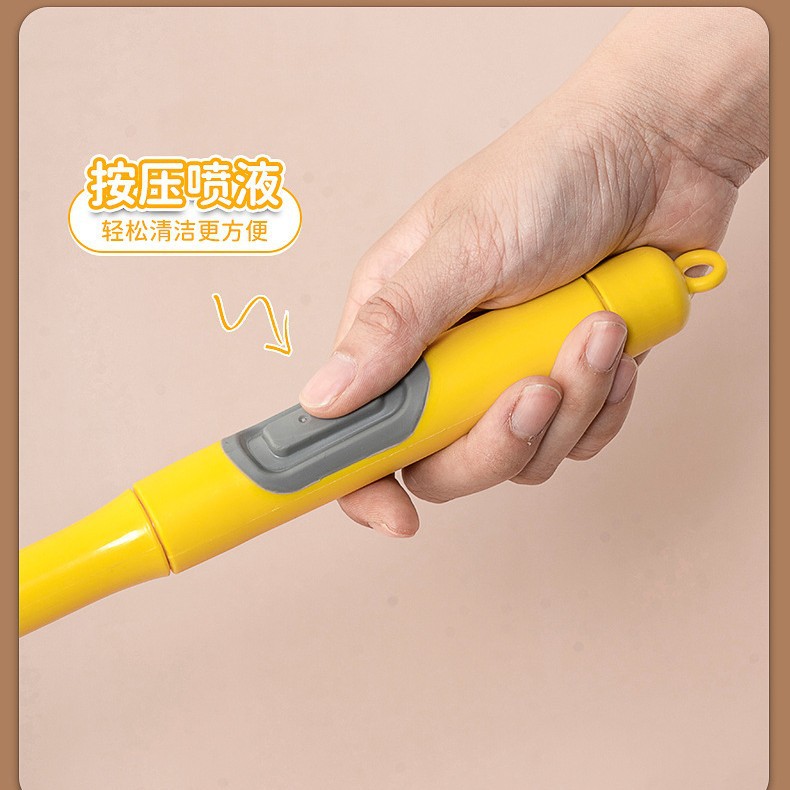 Toilet Brush for Home Use, No Dead Angle Brush, Cartoon Long-Handle Toilet Cleaning Brush Set