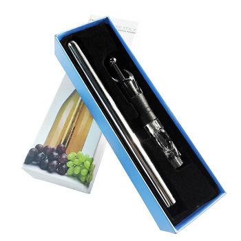Gift Box 304 Stainless Steel Red Wine Pourer Red Wine Quick Cooler Decanter Champagne Wine Popsicle Stick