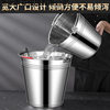 Stainless Steel Bucket Portable Ice Bucket Kindergarten Trash Can with Lid Oil Barrel Iron Barrel Home Kitchen Canteen Ginger Tea