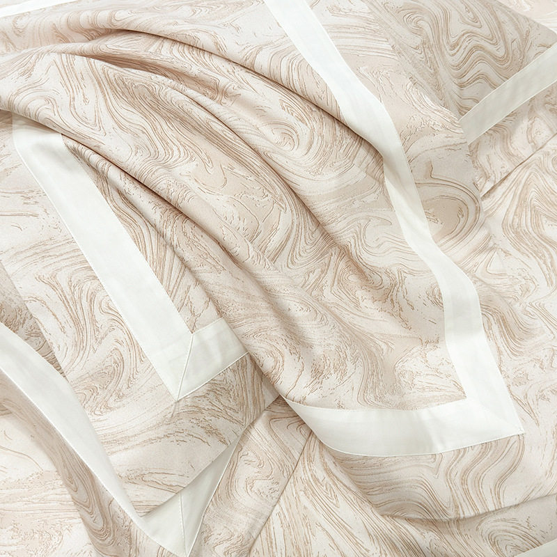 Class a Classy 240-Count Cotton Satin Four-Piece Set of Long-Staple Cotton Pure Cotton Skin-Friendly Naked Sleeping Bed Sheetss and Quilt Covers Nantong Home Textiles