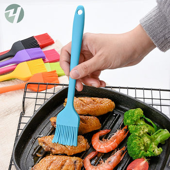 9-Color Small Silicone Barbecue Brush Integrated Silicone Oil Brush Cooking Brush Barbecue Tool Heat-Resistant Available in Multiple Colors