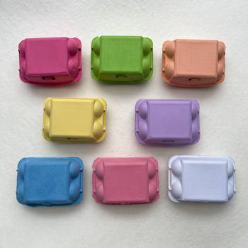 Ready Supply of Colorfulful 6-Piece Egg Tray Paper Pulp Egg Box Egg Tray Anti-Collision and Pressure-Resistant Paper Pulp Molding with Lid