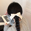 Bow high elastic hair rope fashion simple small intestine hair ring gentle low ponytail ball head autumn and winter all-match hair accessories
