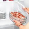 Delicatessen Meat Box Multi-Layer Refrigerator Sealed Storage Box Bacon Food Storage Box with Lid Transparent Packaging Fresh-Keeping Box