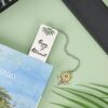 Amazon Hot Sale Stainless Steel Hollow Bookmark Sunflower Pendant Retirement Gift Gratitude Teacher Colleague Gift