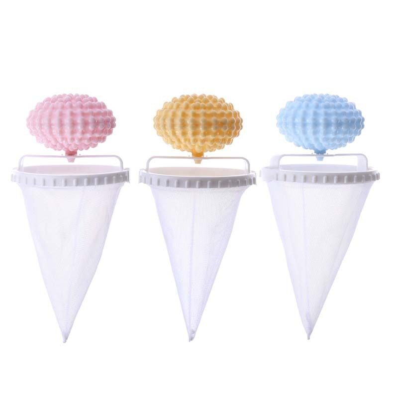 Washing Machine Concave-Convex Filter Net Floating Debris Bag Lint Remover Cleaning Clothes Two-In-One Laundry Ball