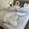 Milk Velvet Bed Cover Four-Piece Set, Bean Quilt Cover, Non-Running Bed Cover Four-Piece Set, Household Milk Velvet Bed Cover Four-Piece Set