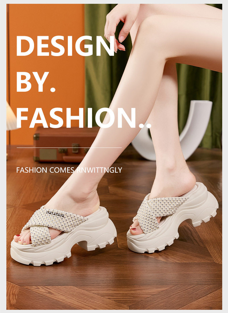 Dép sandal nữ quai chữ V đơn giản, đế xốp nhẹ, mũi tròn — Trắng, Đen chi tiết 10