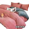 Winter Coral Velvet Four-Piece Set Double-Sided Velvet Quilt Core Cover Thickeneded Warm Bed Sheetss Milk Velvet Bedding Quilt Cover