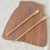 25cm Long Handle Wooden Spoon Honey Stirring Spoon Lotus Wood Thin Handle Spoon Long Wooden Spoon Can Be Printed with Logo