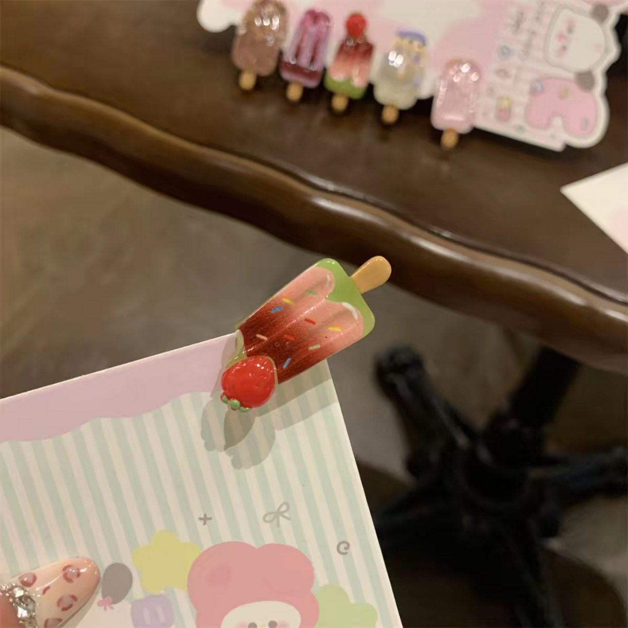 可爱迷你冰淇淋发夹创意搞怪雪糕碎发刘海夹卡通ins风高颜值发卡