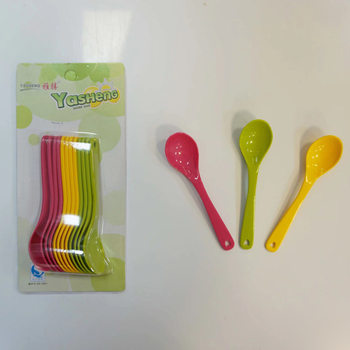 12-Pack Food-Grade Plastic Spoons and Forks, Dessert Coffee Ice Cream Spoons, Instant Noodle Forks and Spoons, Seasoning Long-Handled Spoons, Wild Tableware