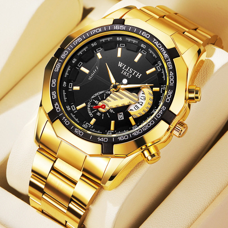 Wolixi Watch Large Dial Waterproof Mechanical Watch Cross-Border Quartz Watch Men's Watch Foreign Trade Simple Watch Wholesale