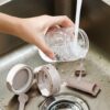 Material spoon separation seasoning box kitchen household seasoning tank salt pitcher seasoning storage box two-in-one design