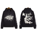 [Pure Cotton Hooded Sweatshirt] DY-W05 Black