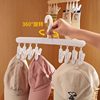 Clothes Hanger with Clips for Travel, Foldable Underwear and Sock Clips, Portable Clothes Drying Rack, Dormitory Storage Solution