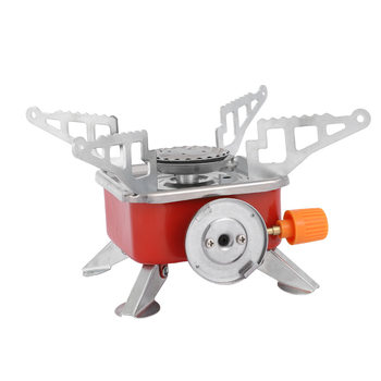 Outdoor Mini small square stove gas stove portable folding card stove camping stove head picnic boiling water cooker