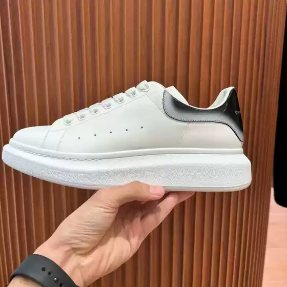 Pure Original High Version Mcqueen White Shoes Thick-Soled Platform Shoes Spring and Summer New Casual Versatile Classic Men's and Women's Sneakers