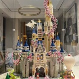 Совместим с конструкторами Lego Sakura Disney Castle building blocks серии Eternal Flower 3d трехмерная модель сборки здания игрушки