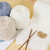 Scarf handmade diy wool coral fleece hand-woven scarf special coarse wool ball velvet ball towel line knitting