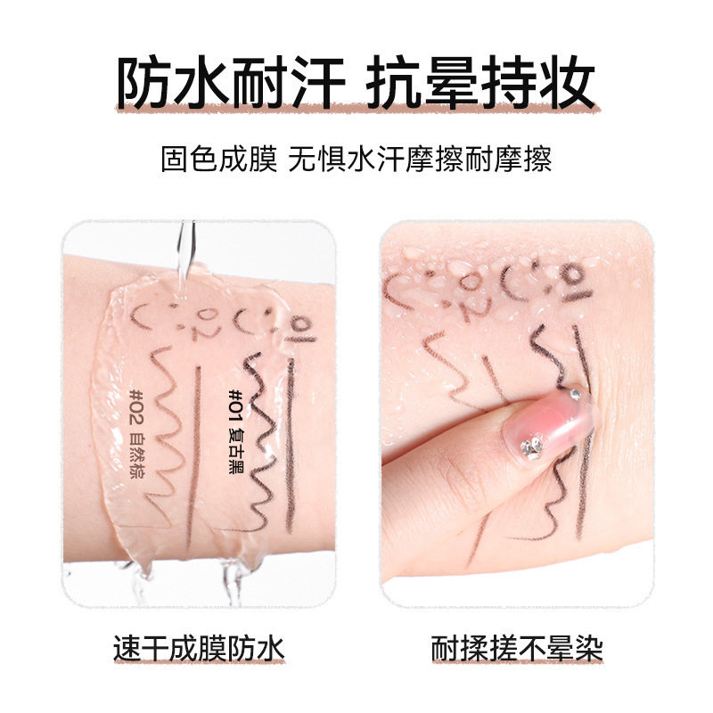 Liangnishi Double-headed Blade Eyeliner Gel Pen genuine goods Natural and Long-lasting Waterproof and Sweat-proof and Not Easy to Sizzling Cheap Eyeliner