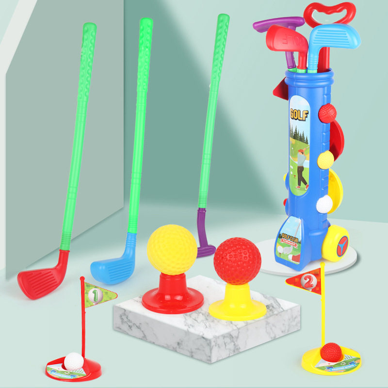 Children's Parent-Child Sports Toy Golf Set Club Interactive Game Body Shoulder Ball Sports Fitness Equipment