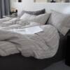 Minimalist Quiet Wind Stripe Jacquard Class A Cotton Four-Piece Set Cotton Bed Sheet Quilt Cover Bedding Wholesale Factory