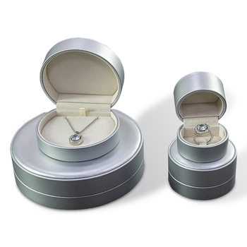 Customized Semi-Circular Pu Leather Jewelry Packaging Box Necklace Ring Earrings Storage Box Jewelry Gift Box