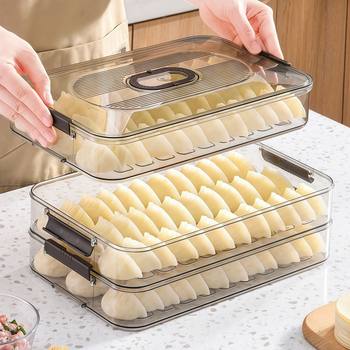 Food-Grade Frozen Dumpling Box, Dumpling and Wonton Preservation Box, Quick-Frozen Food Household Refrigerator Multi-Layer Storage Box