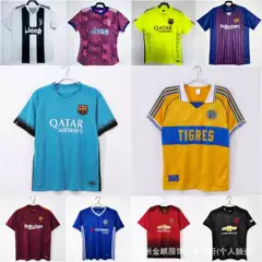 Cross-Border Wholesale Classic Retro Commemorative Short-Sleeved Football Jerseys Juventus Manchester City Chelsea Ac Milan Number Jerseys