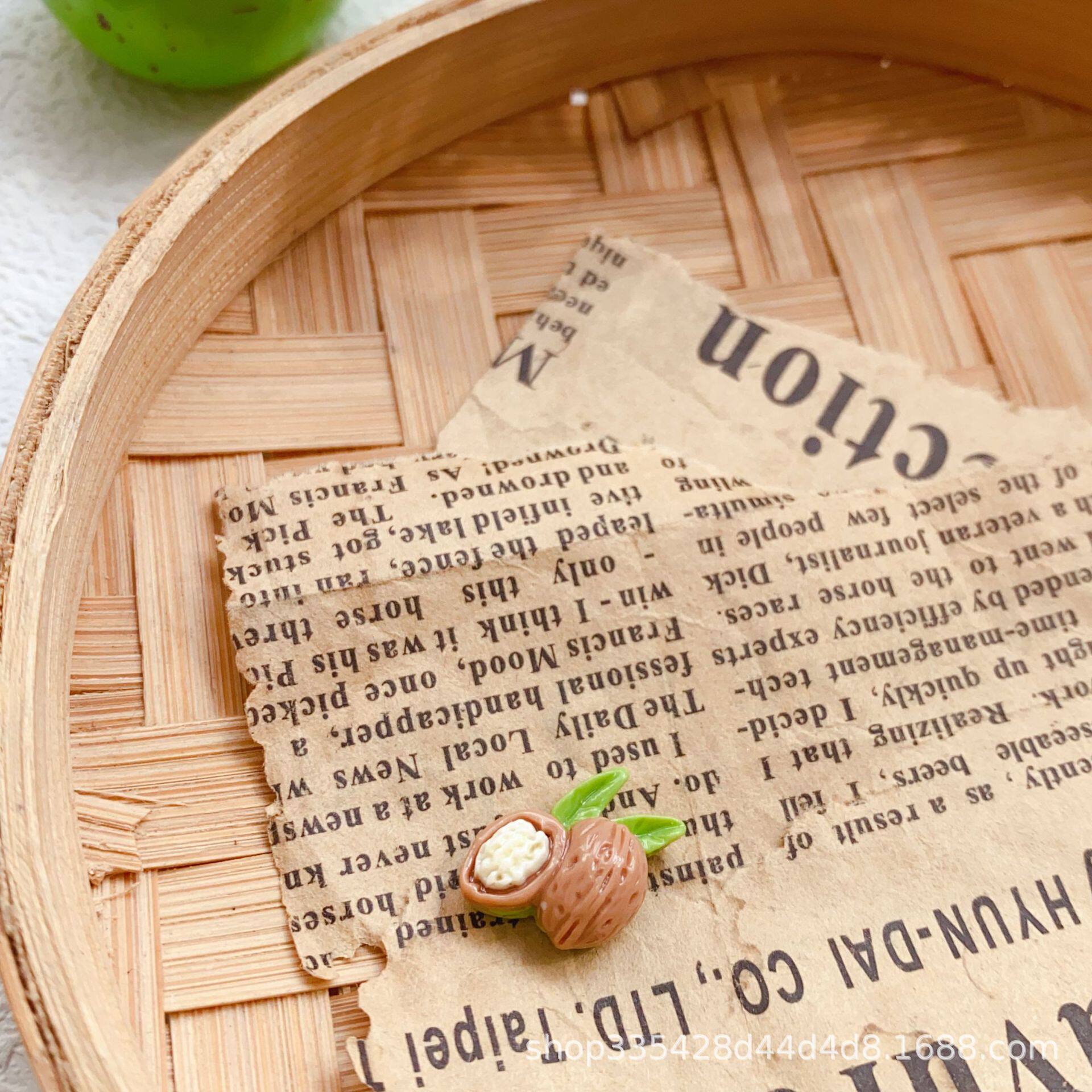 High-Quality Mini Food Toy Nuts Pistachio Pecan DIY Hair Accessories Keychain Refrigerator Magnet Cream Glue Accessories