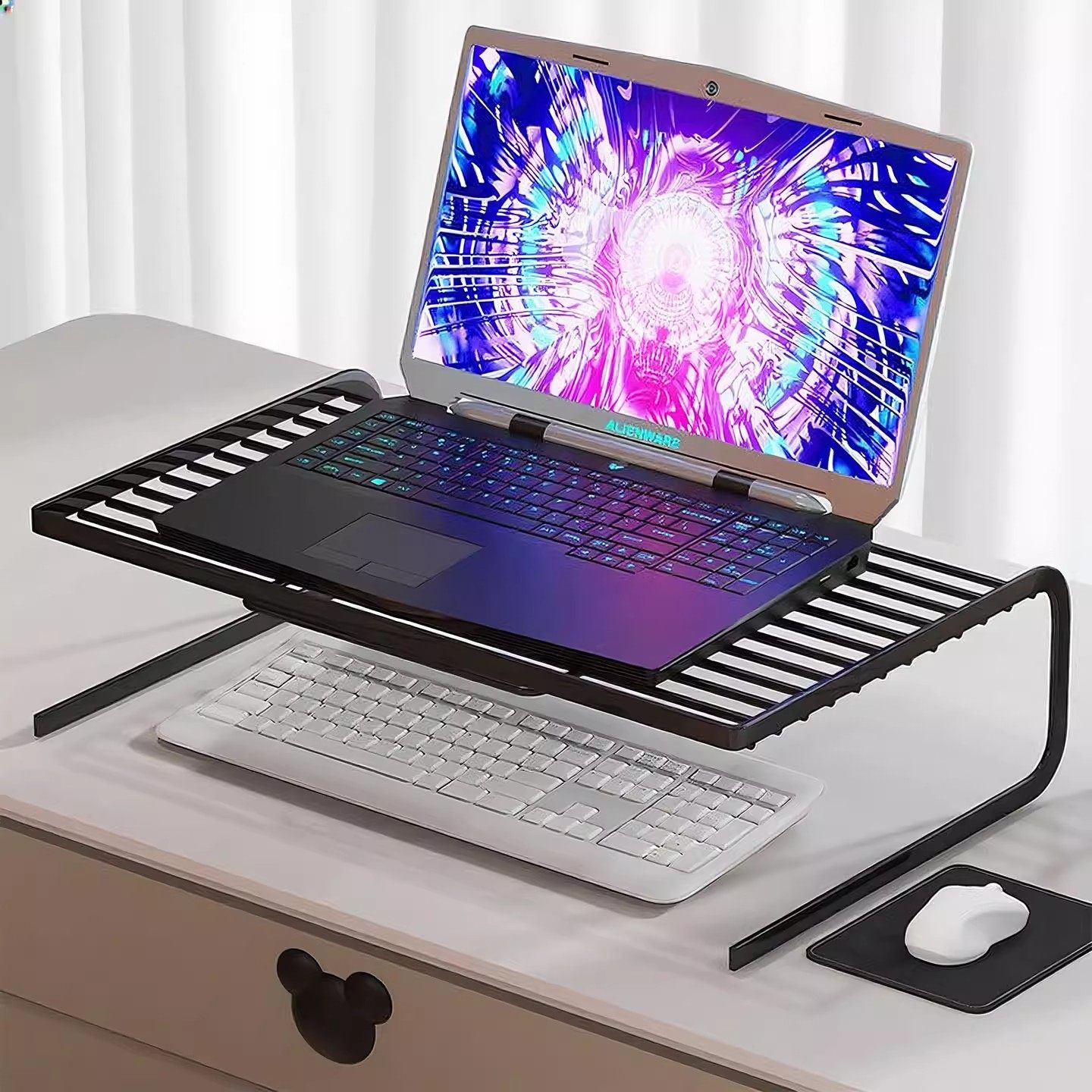 Computer Stand Cooling Rack Bracket Heightening Rack Accessories Desk Wireless Portable Multi-Functional Table Storage Rack