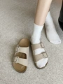 [Cream Camel] 1508-2 Birkenstock Silver Double Buckle