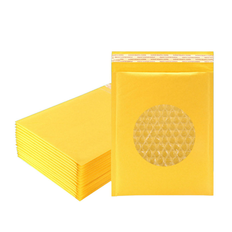 Yellow Kraft Paper Bubble Envelope Express Bag Self-Adhesive Bag Delivery Packaging Bubble Bag Thickeneded Bubble Bag Self-Adhesive Bag