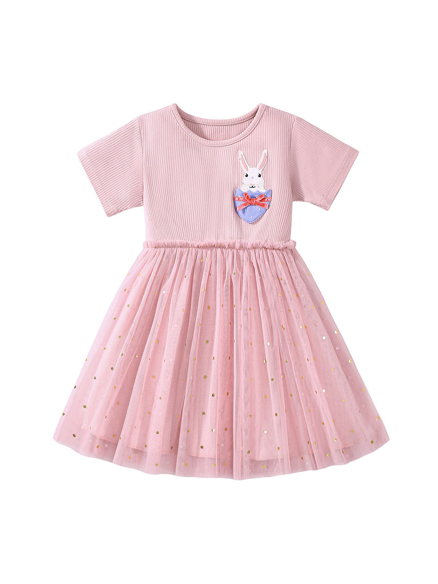 Girls' Dress Wholesale, Cute Kids' Dress, Applique Summer Kids' Skirt