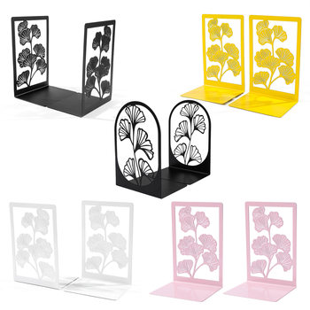 Cross-Border New Ginkgo Leaf Hollow Bookend Wholesale Desktop Storage Bookend Bookshelf Available in Multiple Colors