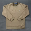 Round neck khaki white label
