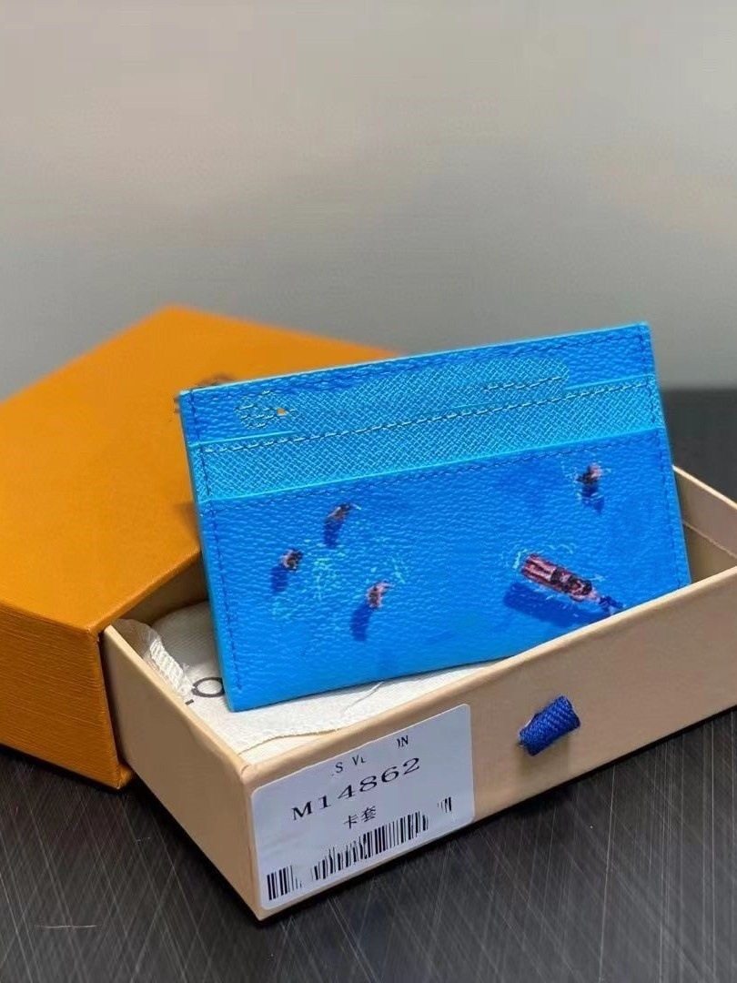 L's new card holder card bag ins classic multi-card slot bank card holder foreign trade new color matching light luxury style