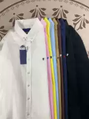 RL Ruff Pony Label Linen Couple's Shirt Spring and Autumn Top Long Sleeve Sun Protection Polo Shirt Embroidered for Men and Women