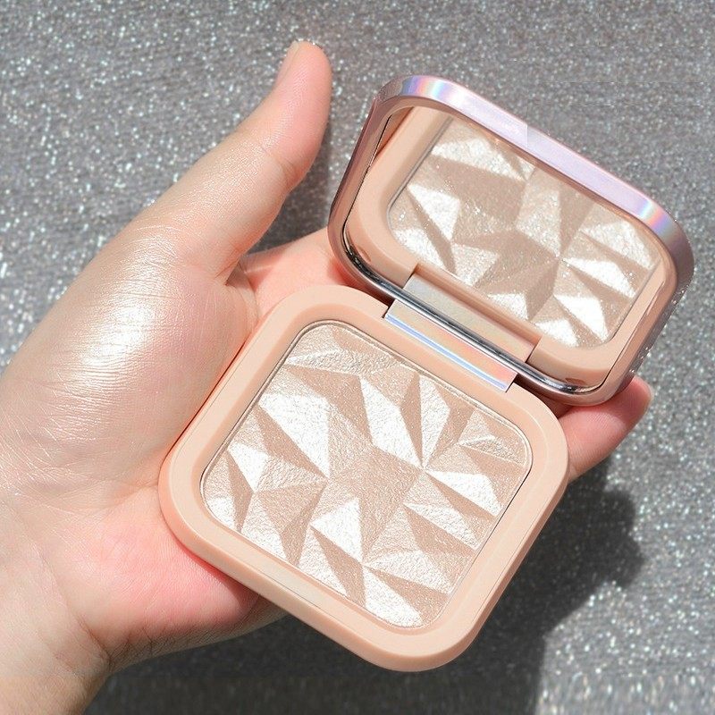 Pooh Bear high-gloss thin flash nose face brightening body repair diamond glitter natural lying silkworm pearl powder cake