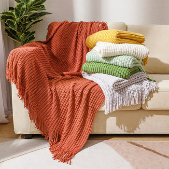 Sofa Blanket Blanket Office Nap Air Conditioning Blanket Bean Blanket Knitted Blanket Bohemian Lunch Blanket Bed End Blanket