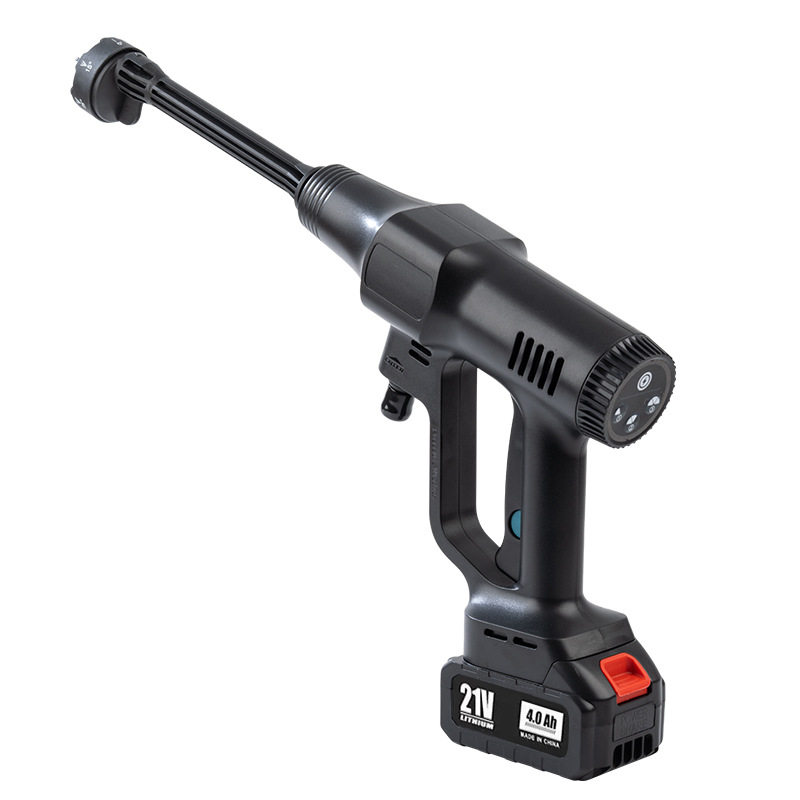 Wireless Lithium Battery High-Pressure Car Washer for Home Use, Car Washing and Watering Tool, Portable Cleaning Machine, High-Power Water Gun, Cross-Border