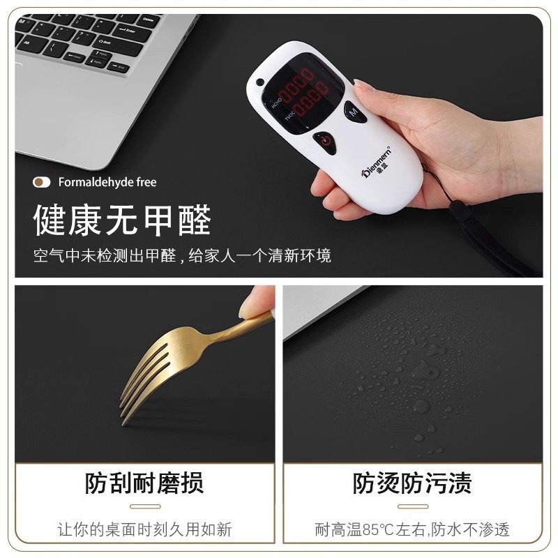 Mouse Pad Oversized Dirty-Resistant Office Waterproof Eye Protection Advanced Computer Pad Desk Pad PU Leather Solid Color Pattern Logo