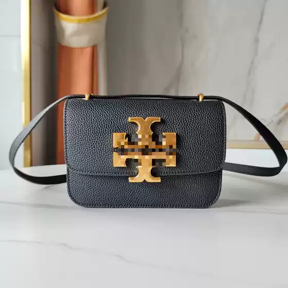 Tortyburch2025 New Small Gold Brick Small Square Bag Pebbled Retro Presbyopic Versatile One-Shoulder Crossbody Women's Bag