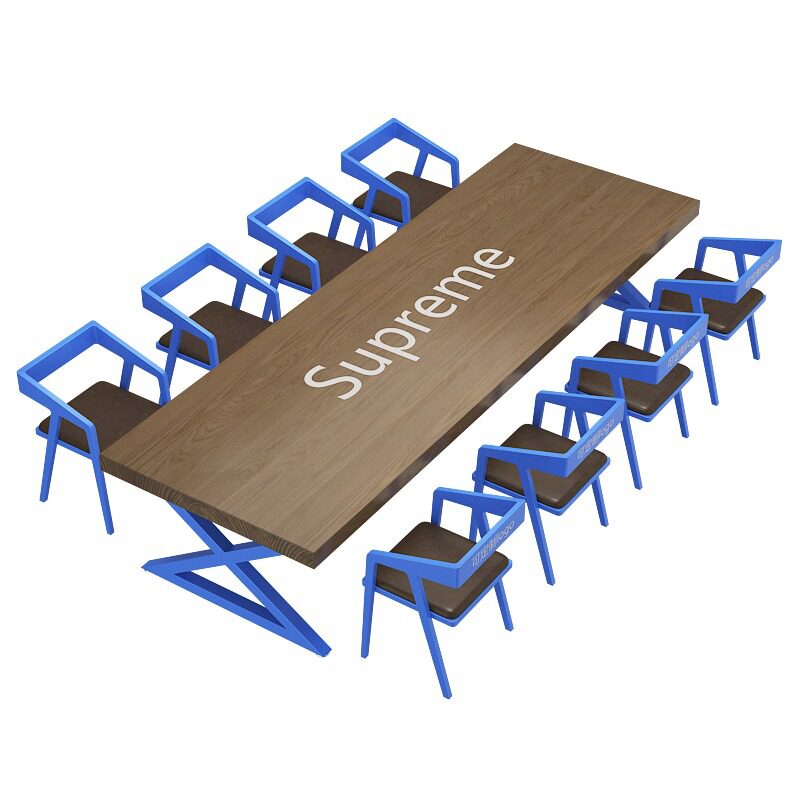 工业风实木餐桌简约咖啡厅奶茶店桌椅组合酒吧办公室会议桌长条桌